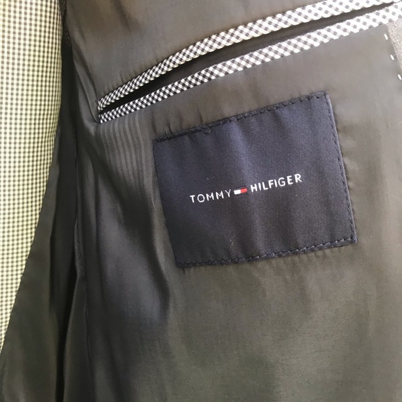 🆓 Tie .2Pcs 🎄Tommy Hilfiger Modern Fit Flex Suit Separates Coat, Gray like new. - Picture 7 of 17
